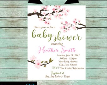 blossom invitation etsy