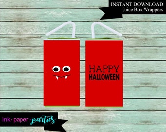 halloween juice box etsy