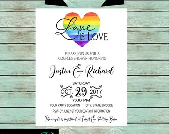 Gay Invitations Etsy