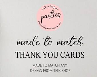 Fabriqué ~ Pour ~ Assortir les cartes de remerciement assorties ~ Nous imprimons et expédions