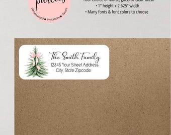 Christmas Return Address Labels, Christmas Address Labels - Holiday Address Labels - Christmas Address Stickers - Christmas Address Sticker