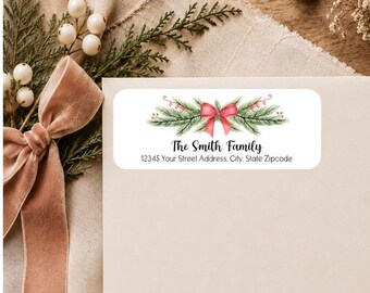 Christmas Return Address Labels, Christmas Address Labels - Holiday Address Labels - Holiday Christmas Address Stickers - Christmas Stickers