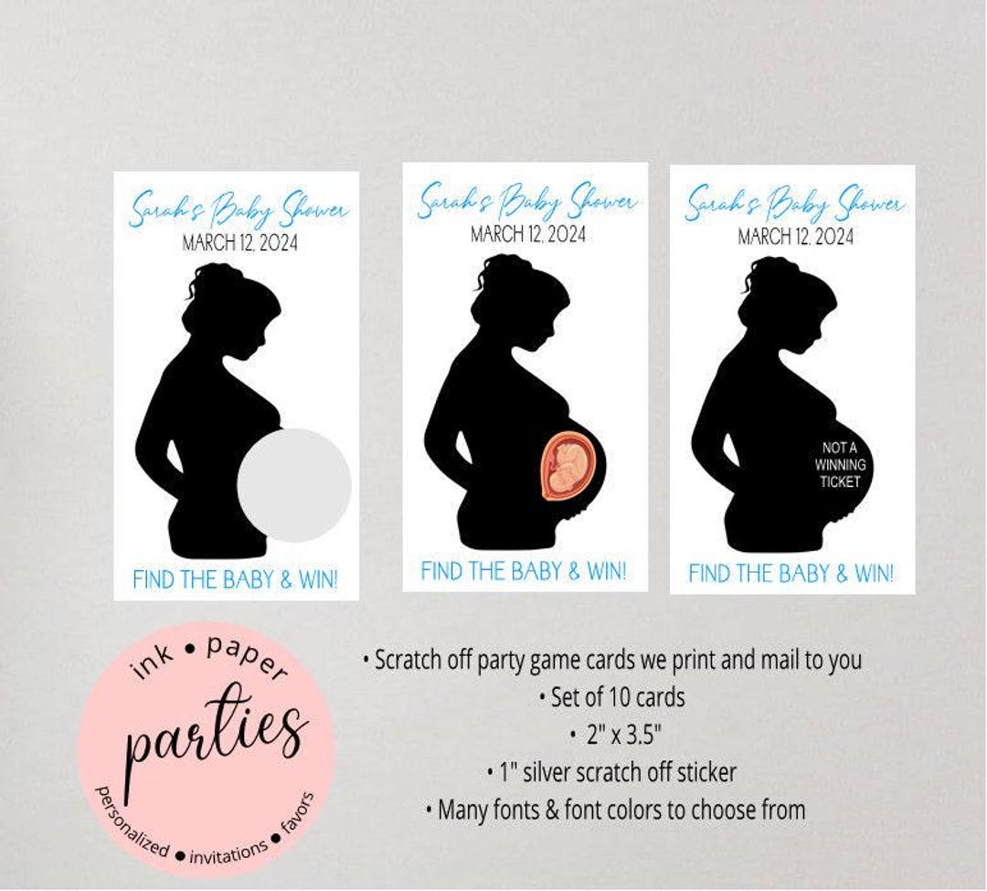 Mom to Be Scratch off Cards - Baby Shower Party Game - Scratch off ...
