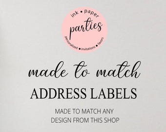 Fabriquées avec des étiquettes d'adresse assorties : nous les imprimons et vous les envoyons !