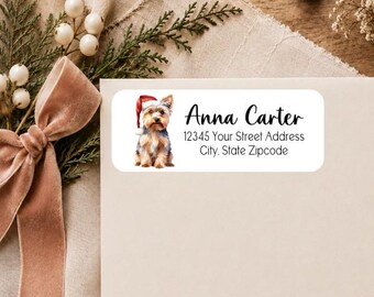 Christmas Return Address Labels,  Dog Address Labels - Holiday Address Labels - Christmas Address Stickers - Christmas Address Sticker
