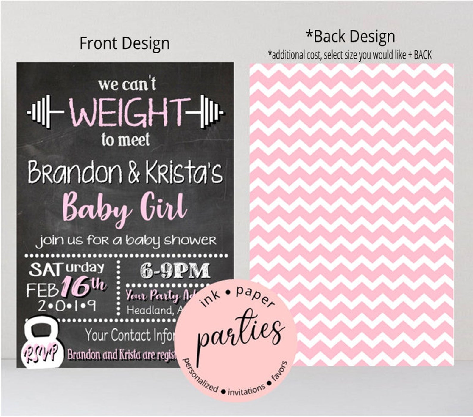 Baby Shower Fitness WOD Gym Barbell Weights Rings Kettlebell - Etsy