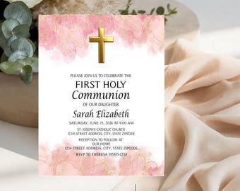 Invitaciones de Primera Comunión - Invitación a Fiesta de Flores Silvestres - Invitación de Bautismo - Invitaciones de Confirmación - Invitaciones de Bautizo