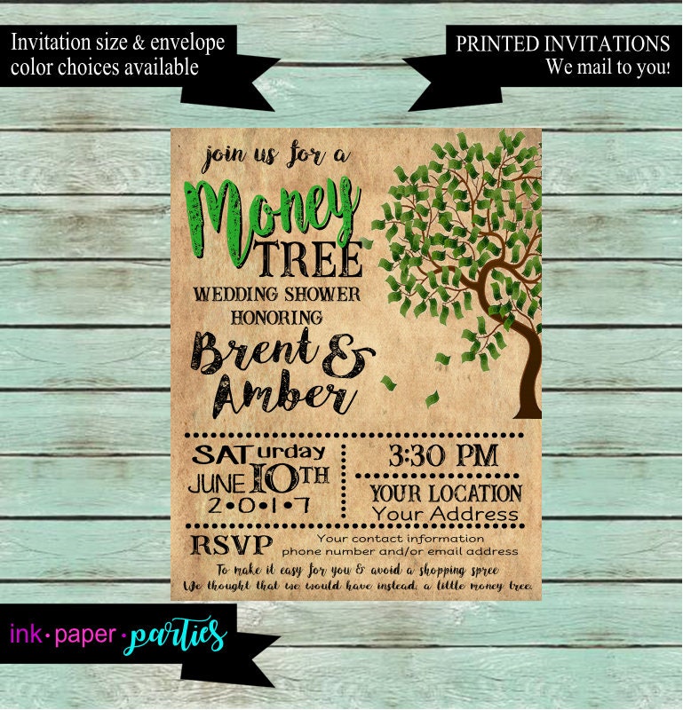 Money Tree Wishing Well Bridal Couples Wedding Shower Etsy - create 50