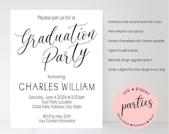 Graduation Invitation - Graduation Party Invitations - Graduation Cards Announcements - Graduate Party Invites - Graduation Party Invitation