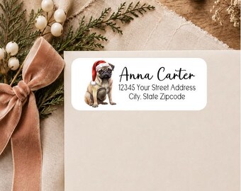 Christmas Return Address Labels,  Dog Address Labels - Holiday Address Labels - Christmas Address Stickers - Christmas Address Sticker