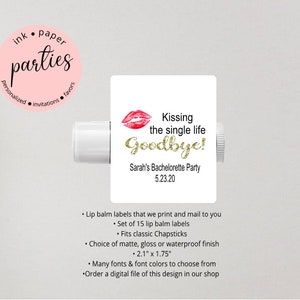 Kiss the Single Life Goodbye Wedding Bridal Shower Party Lip - Etsy