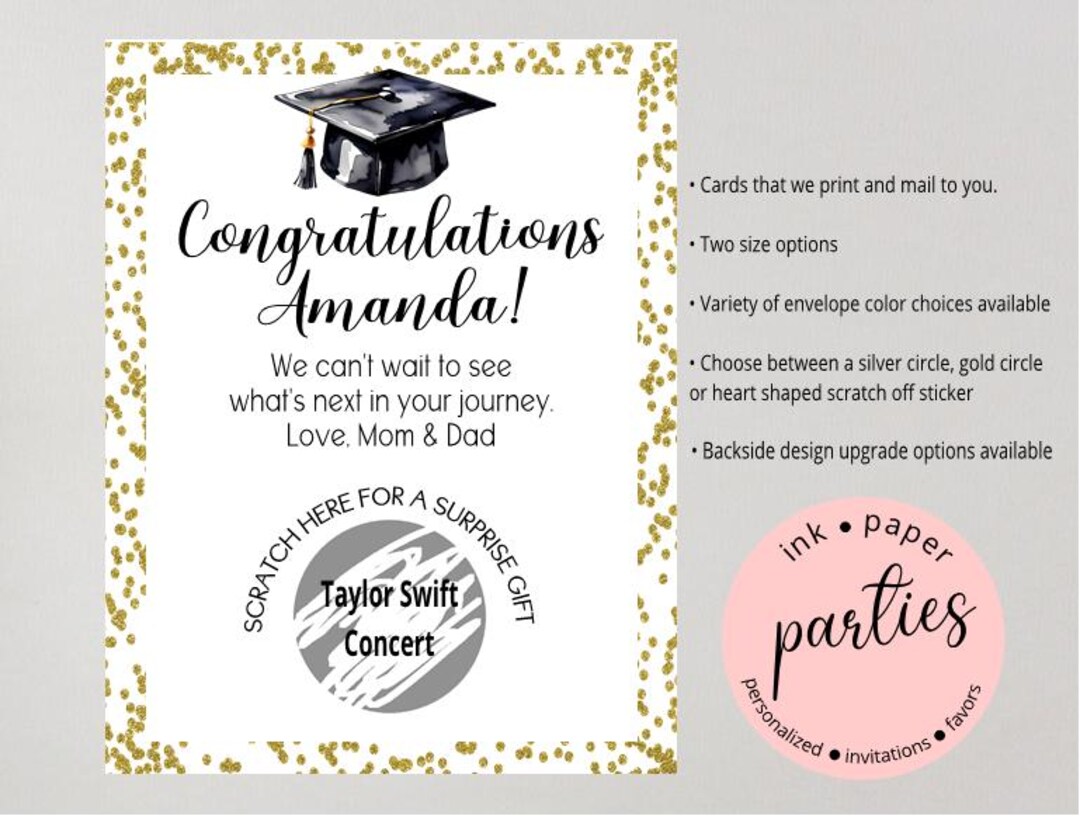 Graduation Scratch off - Surprise Gift Voucher - Graduation Coupons ...