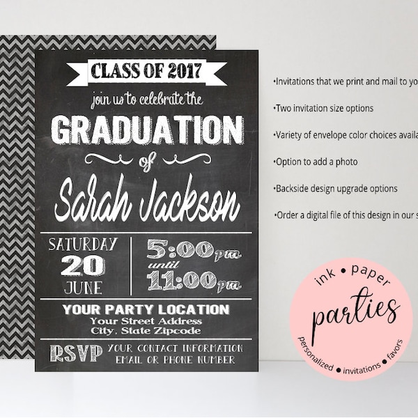 Graduation Announcements Without Photo Etsy