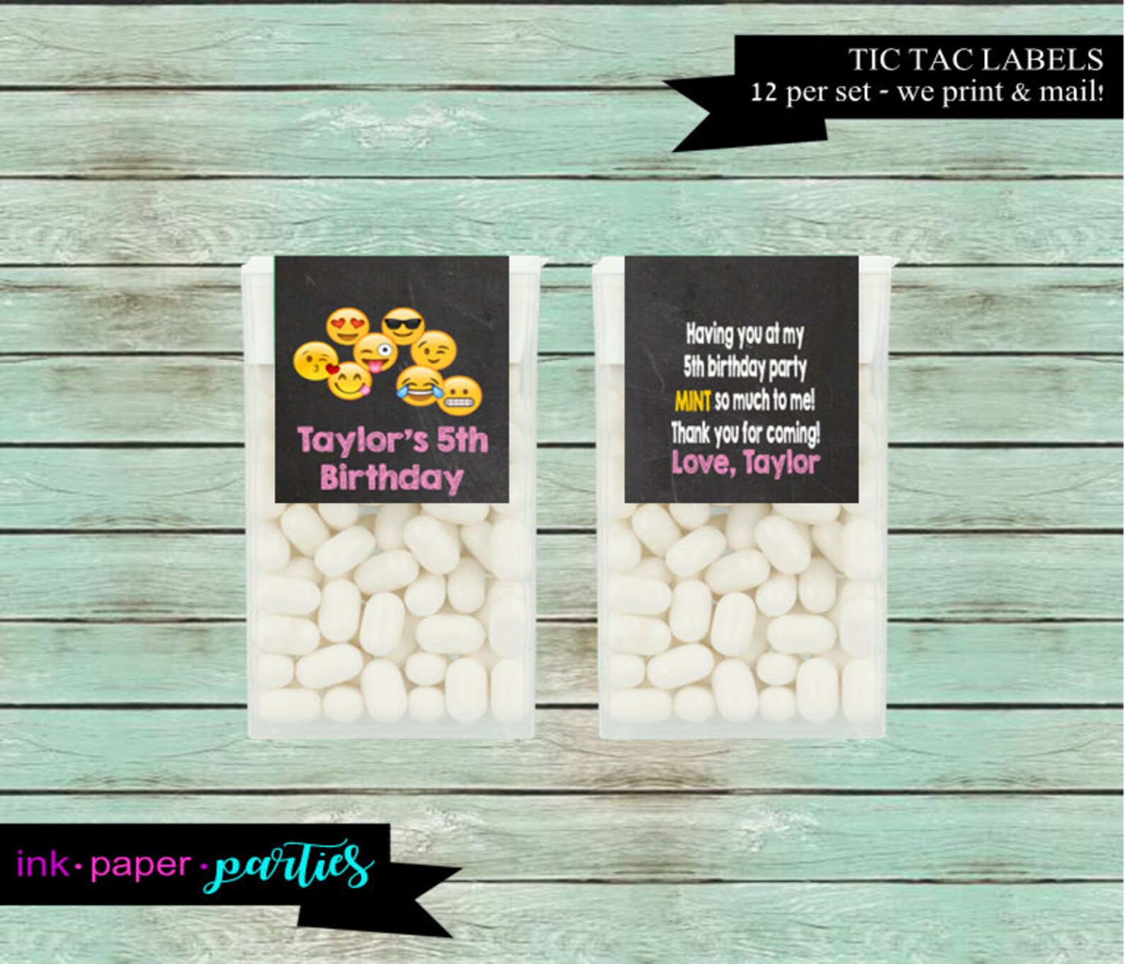 Emoji Emojis Birthday Party Candy Mints Mint Labels Favor Etsy Ireland