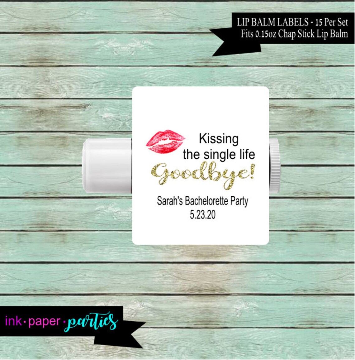 Kiss the Single Life Goodbye Wedding Bridal Shower Party Lip - Etsy