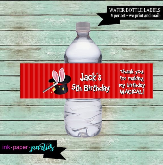Magic Magician Rabbit Hat Birthday Party Favors Favor Favors Candy Bag Bags Treat Toppers Personalized Custom Design