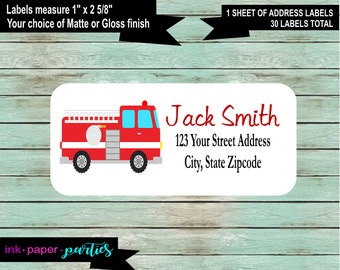 30 Custom Irish Truck Personalized Address Labels