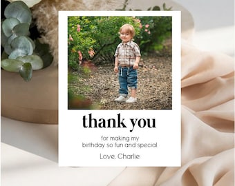 Birthday Photo Thank You Cards - Thank You Note Card - Thank You Notes - Photo Thank You - Wedding, Baby Shower, Bridal Thank You Cards
