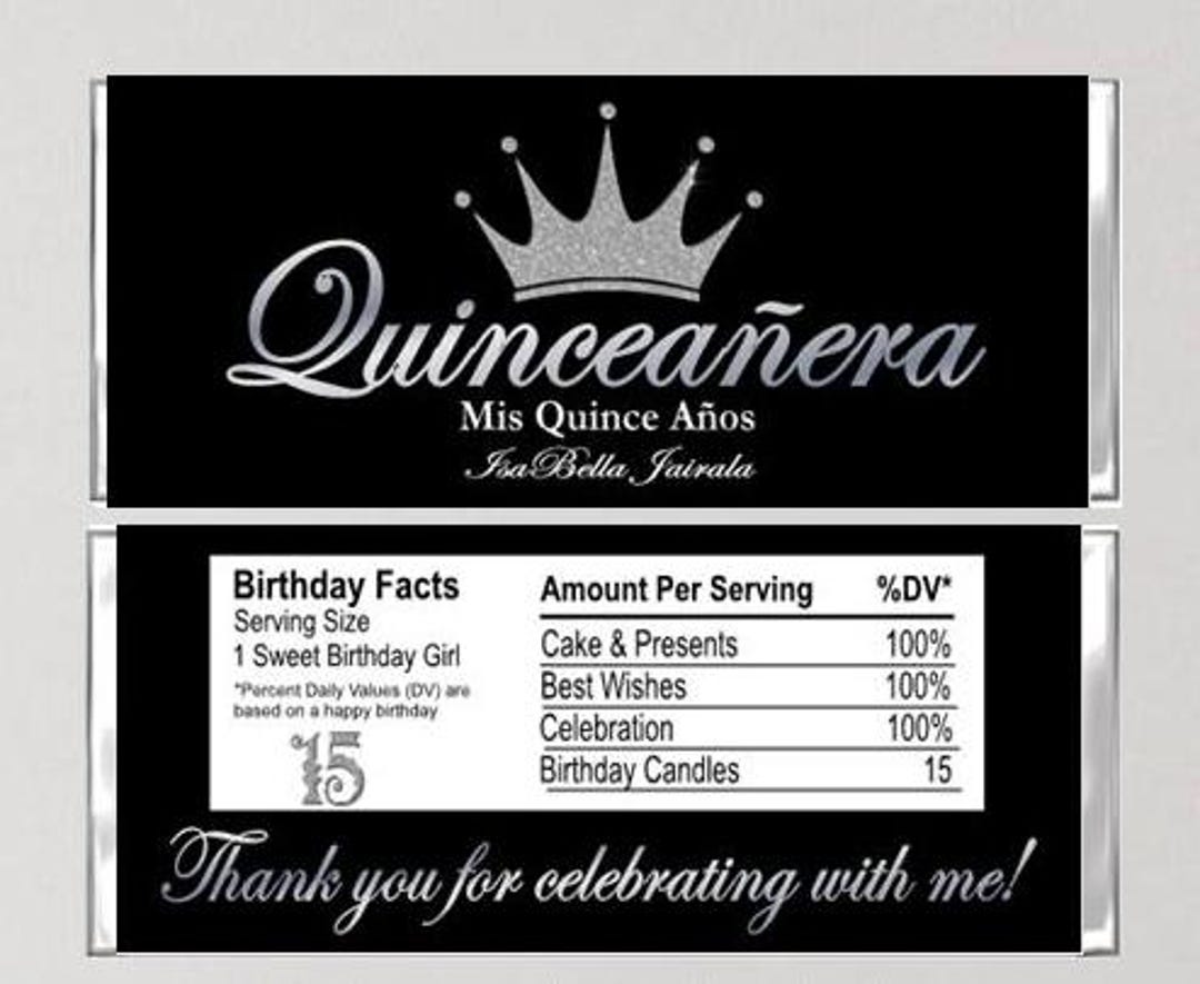 Quinceanera Mis Quince Anos 15th Birthday Party Chocolate Candy ...