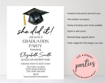 Graduation Invitation - Graduation Party Invitations - Graduation Cards Announcements - Graduate Party Invites - Graduation Party Invitation