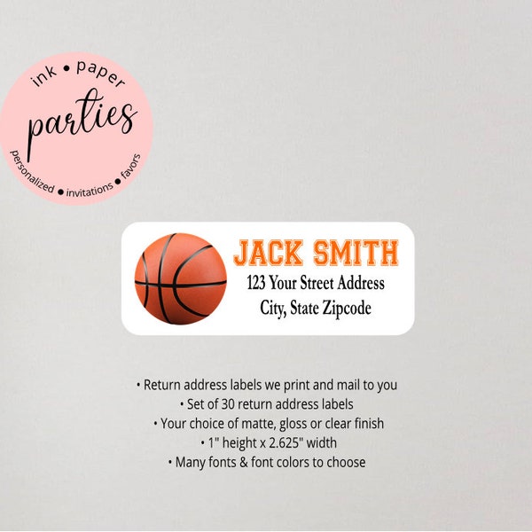 Basketball Labels Etsy
