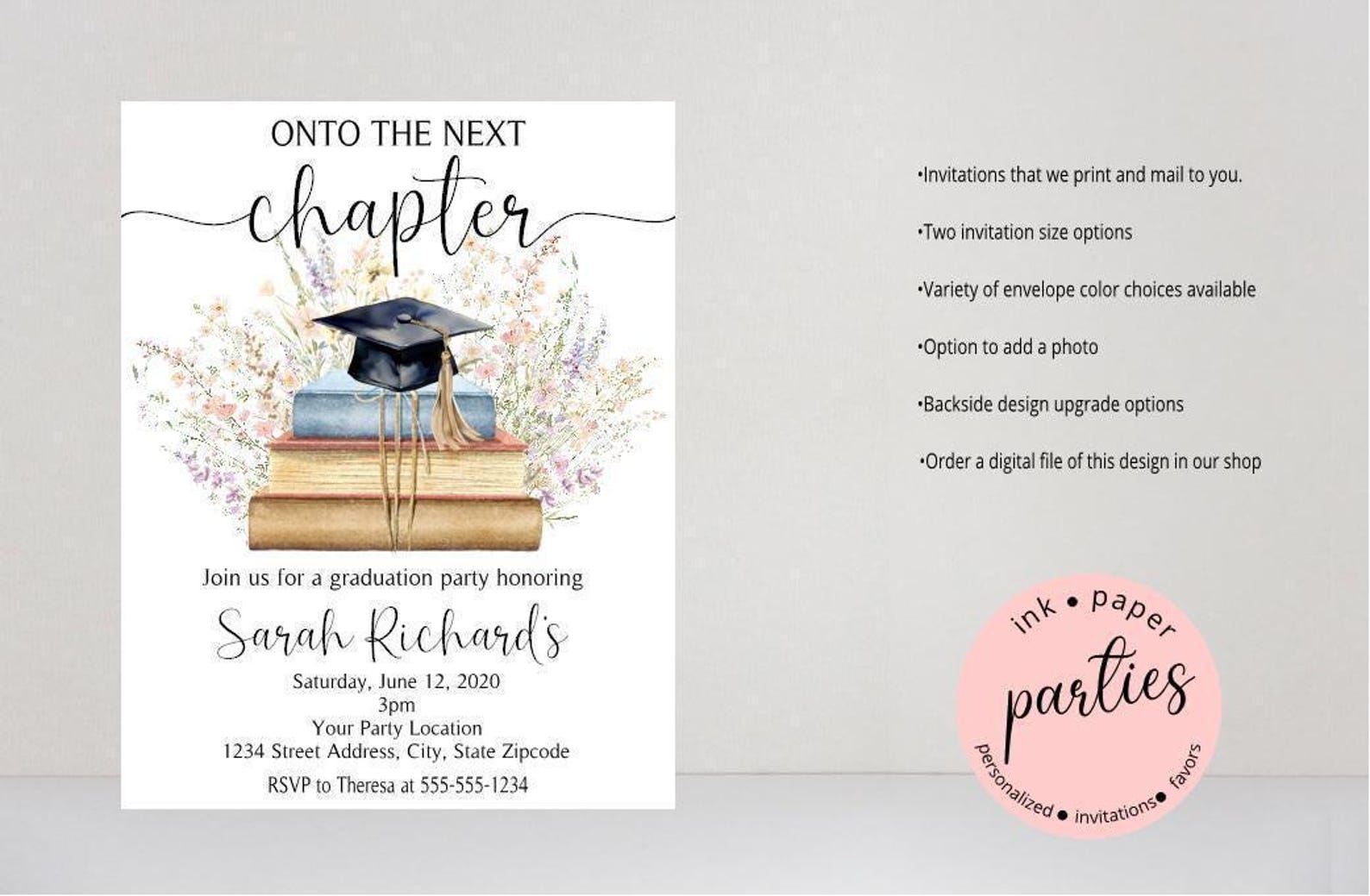 Graduation Invitation - A New Chapter Graduation Invitations ...