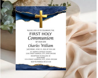 Invitaciones para Primera Comunión, Bautismo y Confirmación - Invitaciones para Fiestas - Invitaciones Personalizadas para Comunión, Bautismo, Confirmación y Bautizo