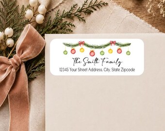 Christmas Return Address Labels, Christmas Address Labels - Holiday Address Labels - Holiday Christmas Address Stickers - Christmas Stickers