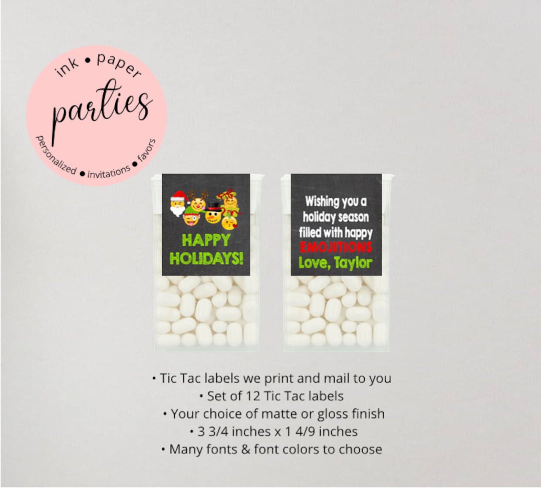 Emoji Emojis Holiday Christmas Birthday Party Candy Mints Mint Etsy