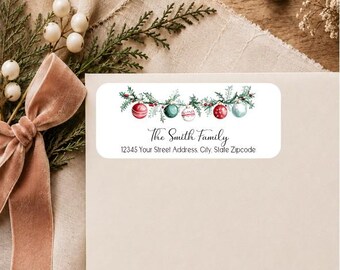 Christmas Return Address Labels, Christmas Address Labels - Holiday Address Labels - Holiday Christmas Address Stickers - Christmas Stickers