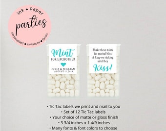 Shimmer Mint to Be Favors, Wedding Favors, Bridal Shower Favors, Party ...