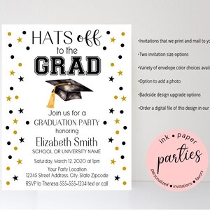 Graduation Invitation - Graduation, Graduate, Class of Invitations - Graduation Party Invites, Personalized Graduation Announcements