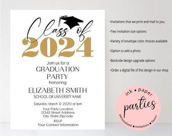 Graduation Invitation - Graduation Party Invitations - Graduation Cards Announcements - Graduate Party Invites - Graduation Party Invitation
