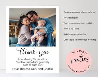 Cartes de remerciement photo nouveau-né - carte de remerciement - notes de remerciement - remerciement photo - mariage, faire-part de bébé, cartes de remerciement pour la mariée