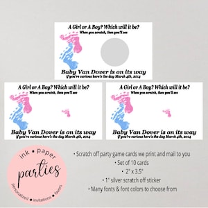 Baby Shower Scratch Off Cards - Baby Shower Party Game - Scratch Off Tickets - Baby Shower Scratch Off Card - Baby Scratch Off Ticket Favors