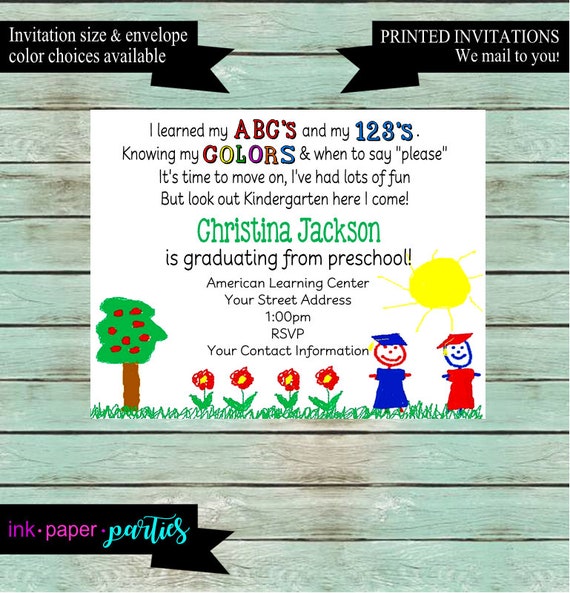 Preschool Kindergarten Pre-k Graduation Graduate Party | Etsy