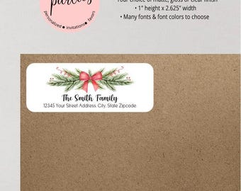 Christmas Return Address Labels, Christmas Address Labels - Holiday Address Labels - Holiday Christmas Address Stickers - Christmas Stickers
