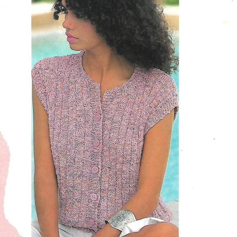 Knit Pattern Spring Vest Knit Cotton Vest Pattern - Etsy UK