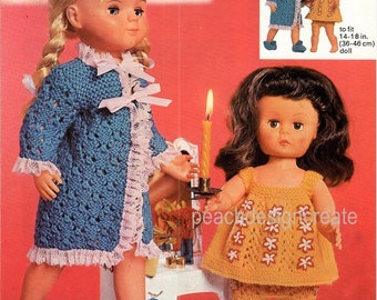 Modèle de tricot PDF pour poupées pour l'heure du coucher, téléchargement numérique, double tricot