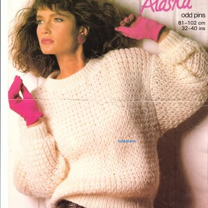 Oversized Rib Sweater Knitting Pattern: UK English, Sizes 32-40 inch (PDF Pattern)