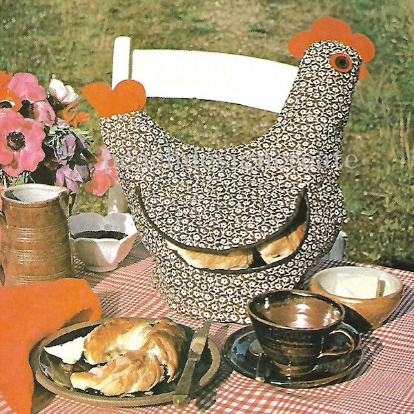 Hen on Basket Etsy