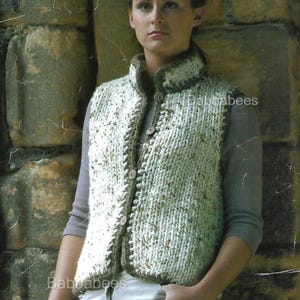 Chunky Gilet Strickmuster: Frauen Weste (Grössen 82-110 cm) (PDF)