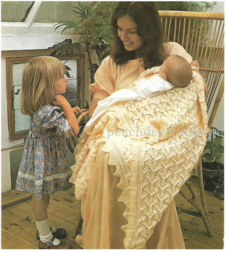 Baby shawl knitting pattern digital download pdf Etsy