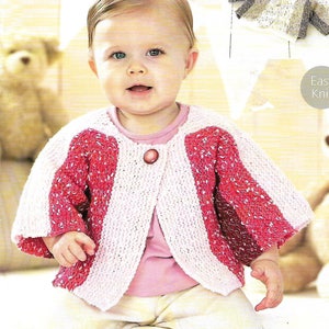 Double Knitting Cardigan Pattern: Baby to Child Sizes (PDF Pattern)