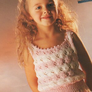 knitting pattern, girls teens tweens summer vest top, lace knitting,  double knitting, summer knitting, instant download, PDF