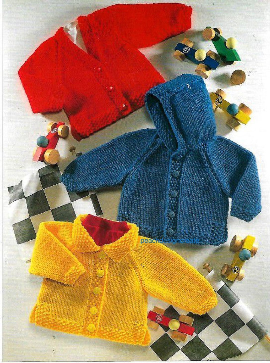 PDF Knitting Pattern Baby Childrens Boys Girls Jacket Cardigan Etsy