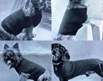 Knitting pattern, dog winter coat, dogs accessories, dogs coats, dog pet gifts, pets knitting, instant download, PDF, four sizes