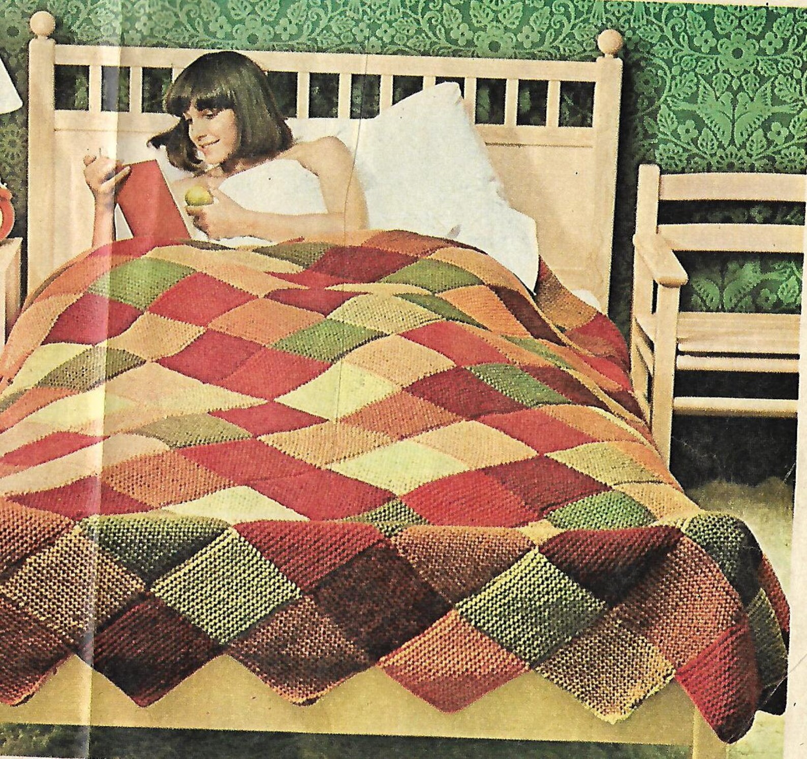 Knitting pattern pdf bedspread throw blanket home decor Etsy