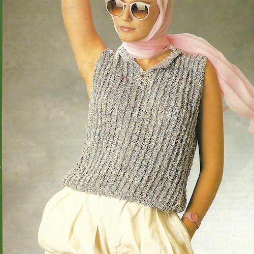 Knitting Pattern Pdf Women's Ladies Cotton Knit - Etsy