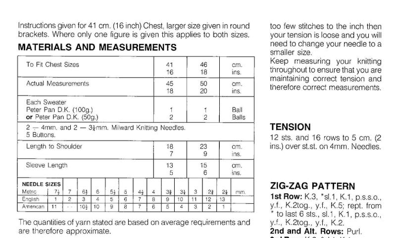 Baby Sweater Knitting Pattern: Double Knit Jumper (PDF Download) - Etsy